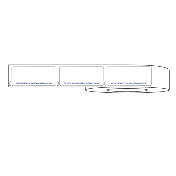 Nevs Dymo Prescription Label w/Warning Message 3-1/2" x 1-1/2" White w/Blue LA-DYM-1037 - main